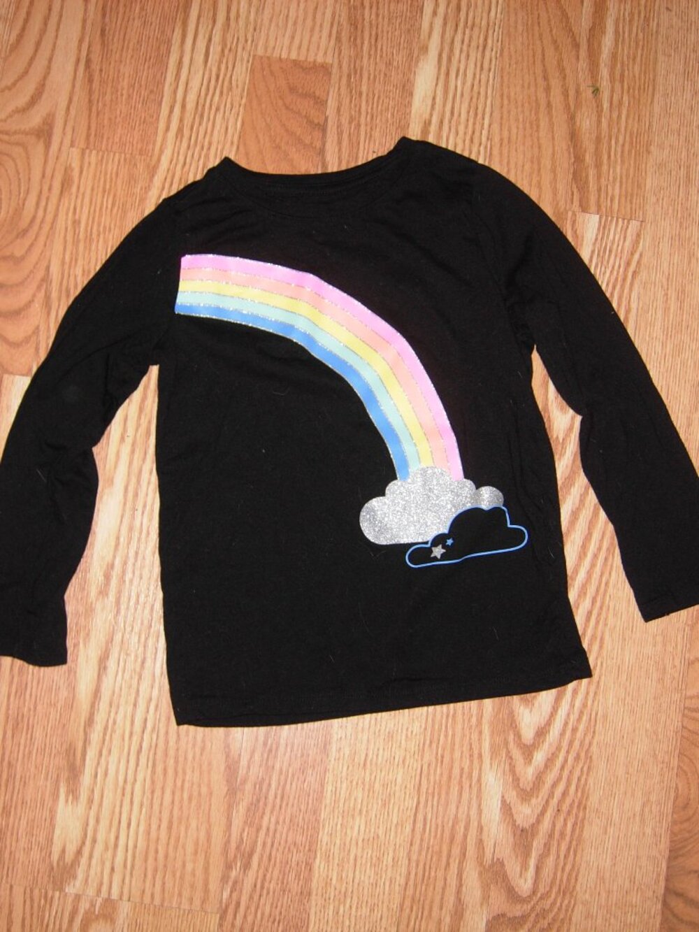 Cat & Jack Long Sleeve Rainbow Top XS(4-5)